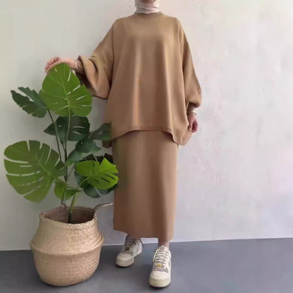 Damen Maxikleid Oversized Schnitt Elegant Eveloria