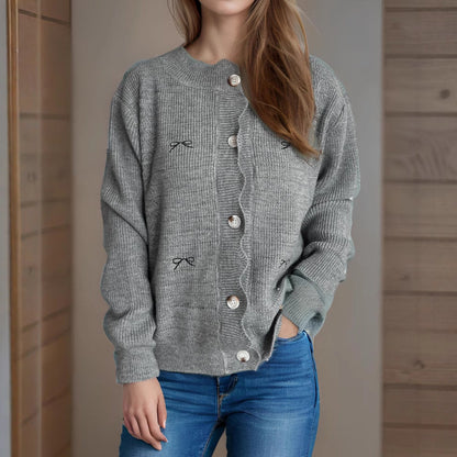 Damen Strickjacke mit verspielten Details