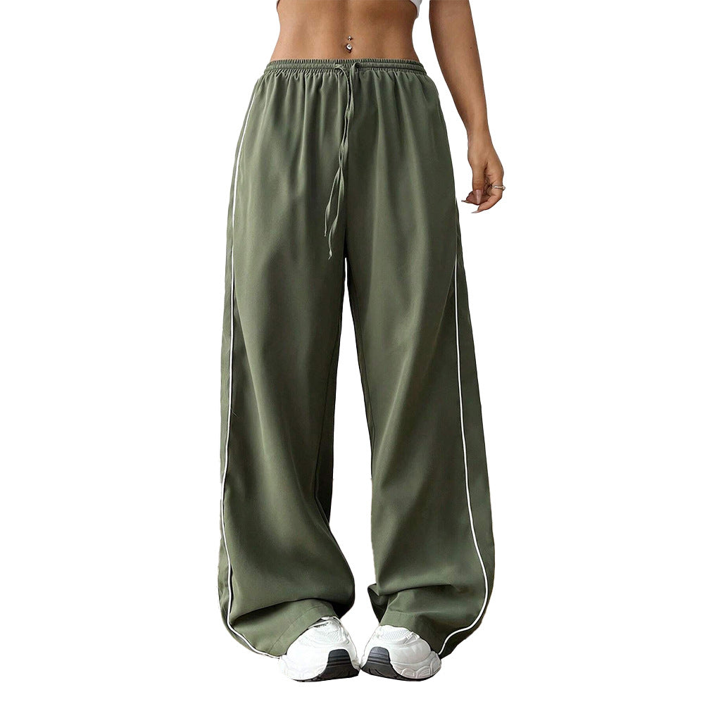 Damen Sporthose Elastischer Bund Seitenstreifen Eveloria