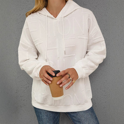 Damen Oversize Kapuzenpullover Strukturiertes Design Eveloria