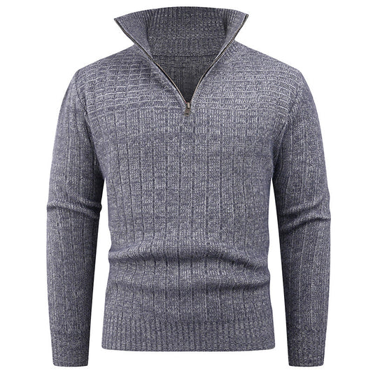 Herren Strickpullover Mit Reißverschluss Rippstruktur Bequem - Eveloria