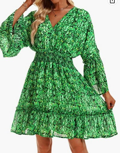 Damen Freizeitkleid Floralmuster Leicht