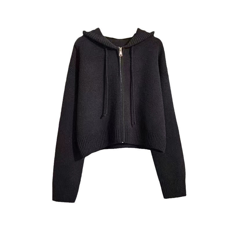 Damen Kapuzenpullover Lässiger Schnitt Mit Reißverschluss
