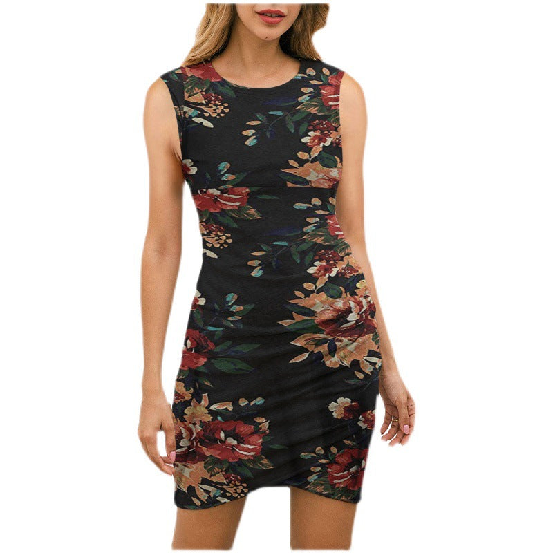 Damen Wickelkleid Florales Mandala-Design Tailliert Eveloria