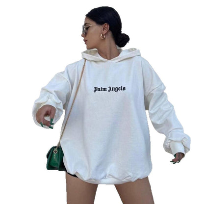 Damen Oversized Hoodie Kängurutasche Grau Eveloria