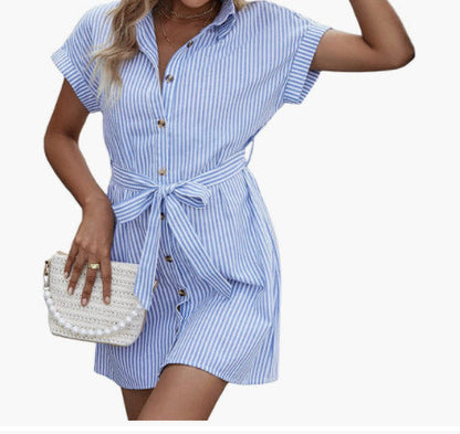 Damen Sommerkleid Eveloria Leicht Baumwolle