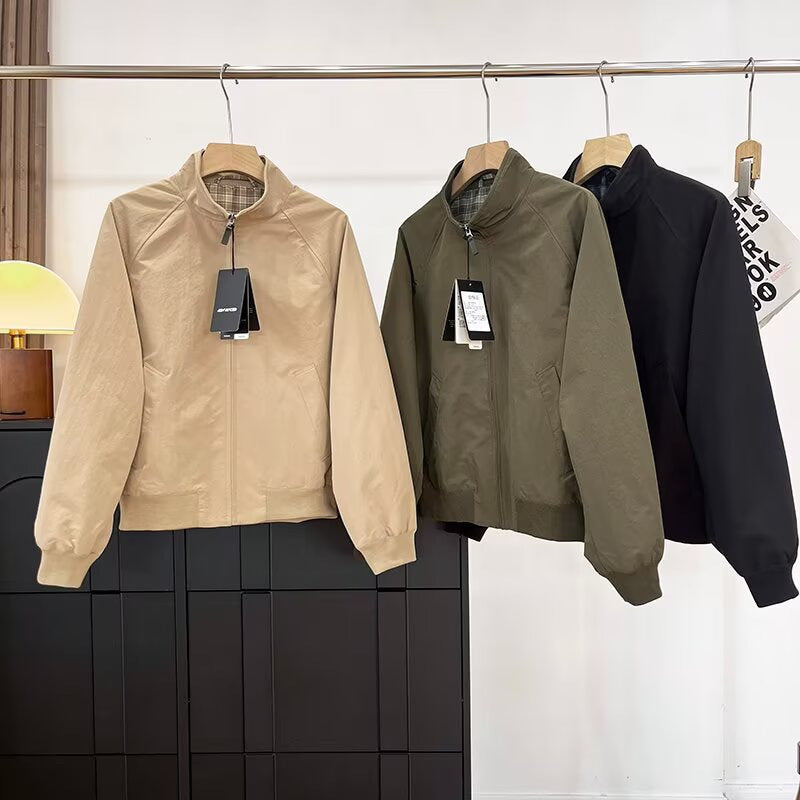 Damen Übergangsjacke Hochkragen Praktische Taschen Eveloria