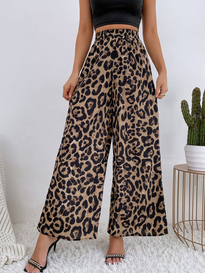 Damen Leoparden-Haremshose Elastisch Weite Eveloria