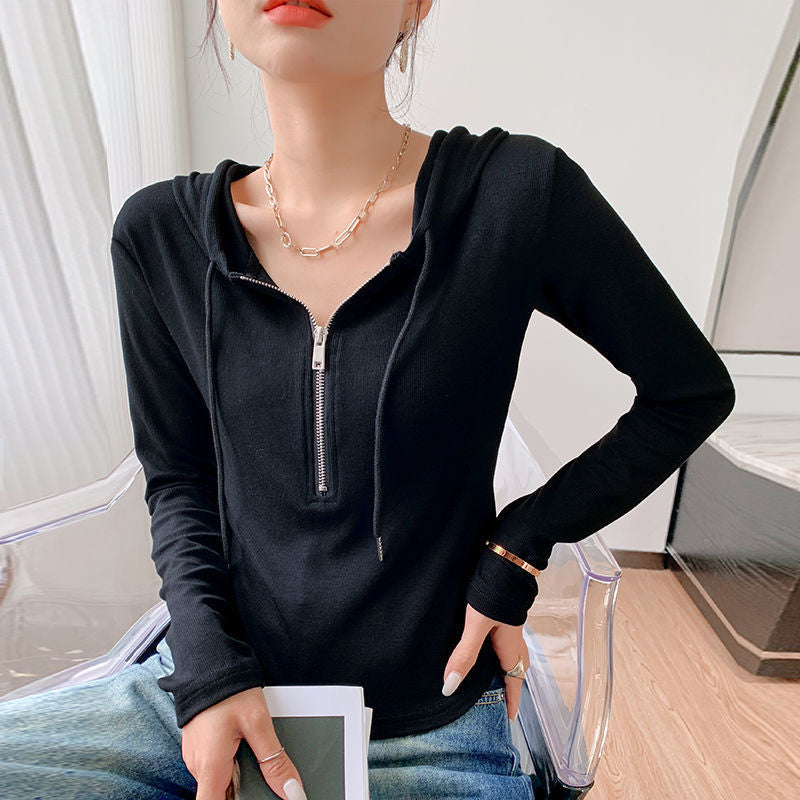 Damen Kapuzenpullover Reißverschluss Eveloria