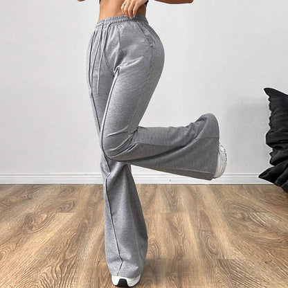 Damen Jogginghose Elastischer Bund Ausgestellt Bein Eveloria