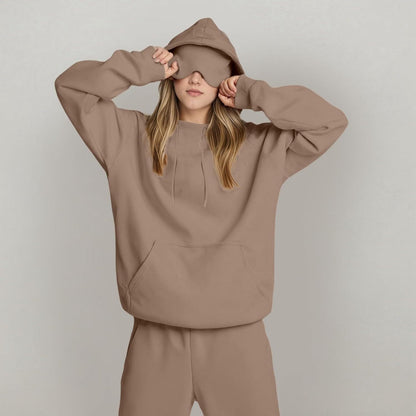 Damen Kapuzenpullover mit Schlafmaske
