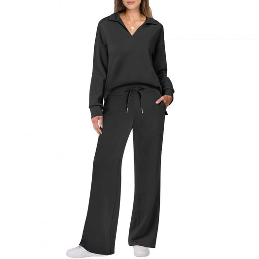 Damen Sweatshirt Hose Set Eveloria Baumwolle Bequem - Eveloria