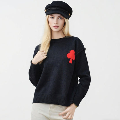 Damen Kurzpullover Strick Weich Gemustert Eveloria