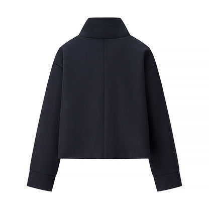Damenjacke Stehkragen Elegant Knöpfe Eveloria