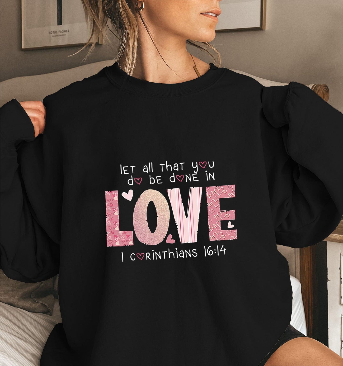 Damen Sweatshirt Bequem Baumwolle Inspirierender Druck Grau