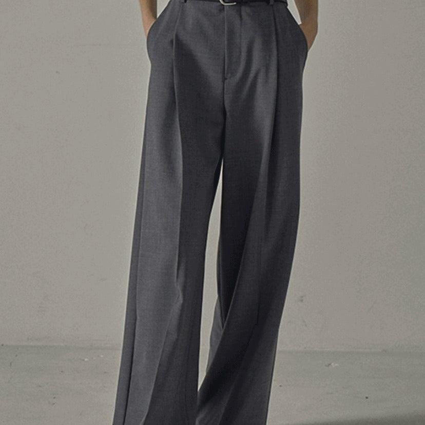 Damen Weite Hochbundhose mit Gürtel Eveloria - Eveloria