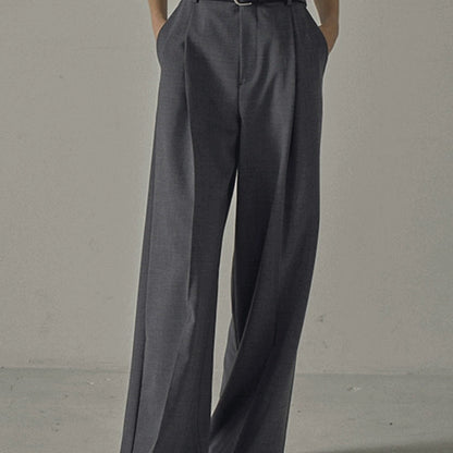Damen Weite Hochbundhose mit Gürtel Eveloria - Eveloria
