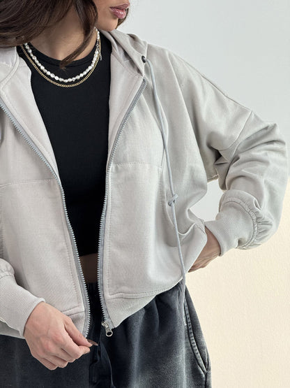 Damen Hoodie Lässig Weite Ärmel Eveloria