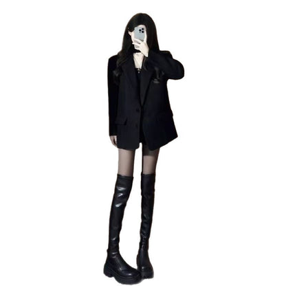 Damen Oversized Blazer mit Taschen Eveloria