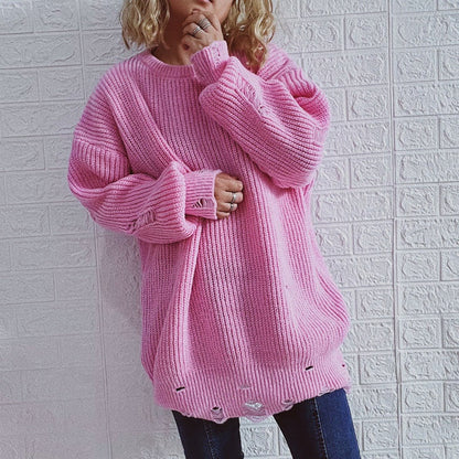 Damen Oversized Pullover Strickdesign Eveloria