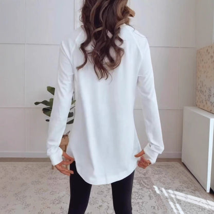 Damen Longsleeve-Oberteil aus Baumwolle Eveloria