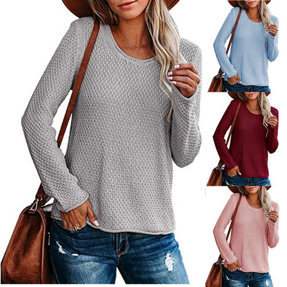 Damen Strickpullover Lässig Strukturierter Look Eveloria - Eveloria