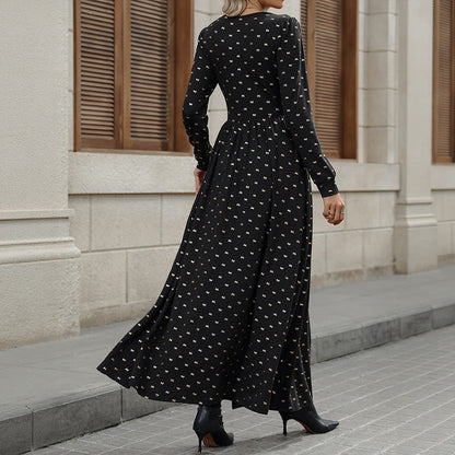 Damen Maxikleid Spitze Muster Eveloria