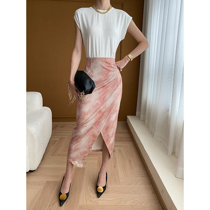 Damen Wickelkleid Elegantes Design transparente Details