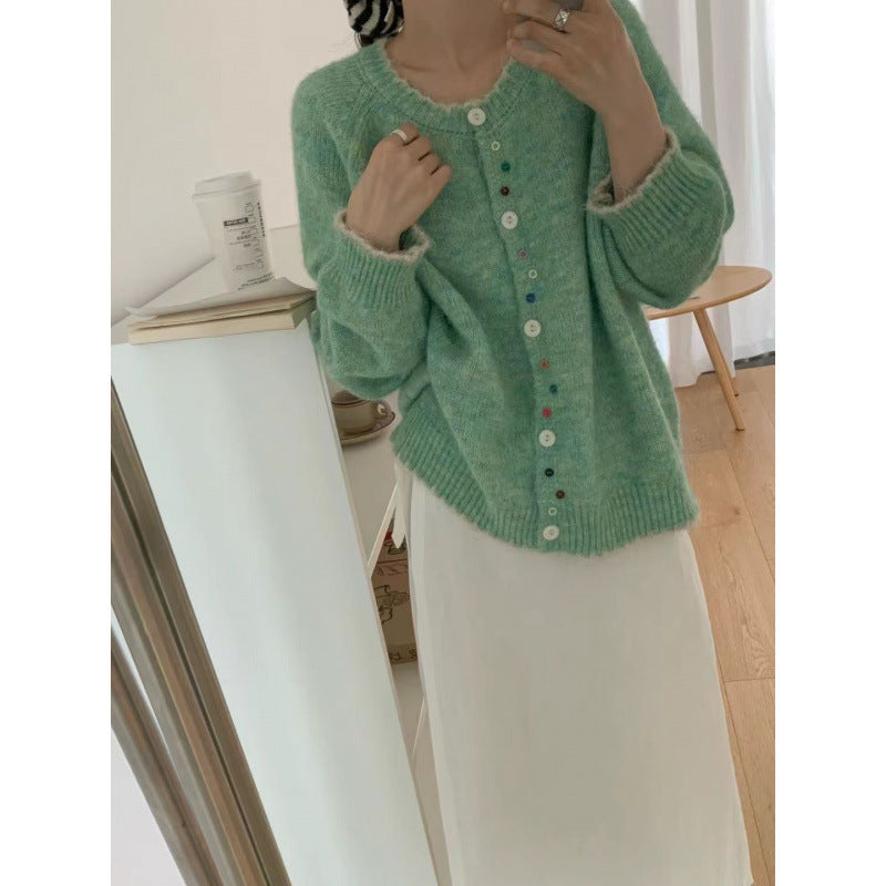 Damen Cardigan Kuschelig Bunt Leger
