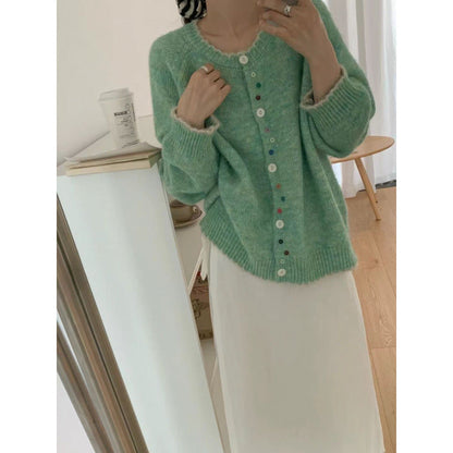 Damen Cardigan Kuschelig Bunt Leger