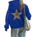Damen Kapuzenpullover Leopardenstern-Design Eveloria