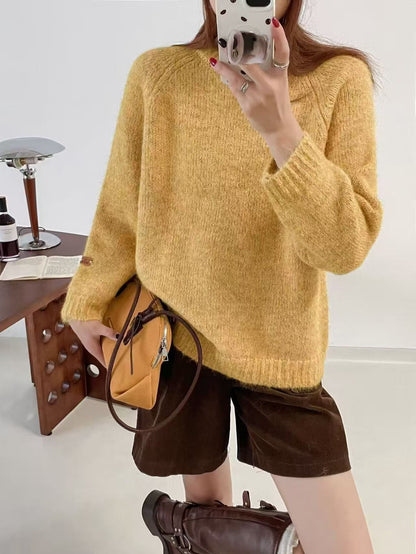 Damen Strickpullover Weich Lässiger Schnitt Eveloria