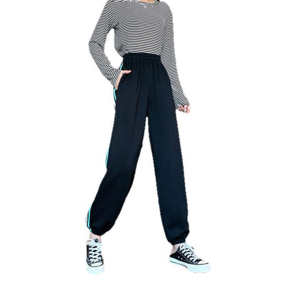 Damen Sport-Jogginghose Stretch mit Seiteneinsätzen