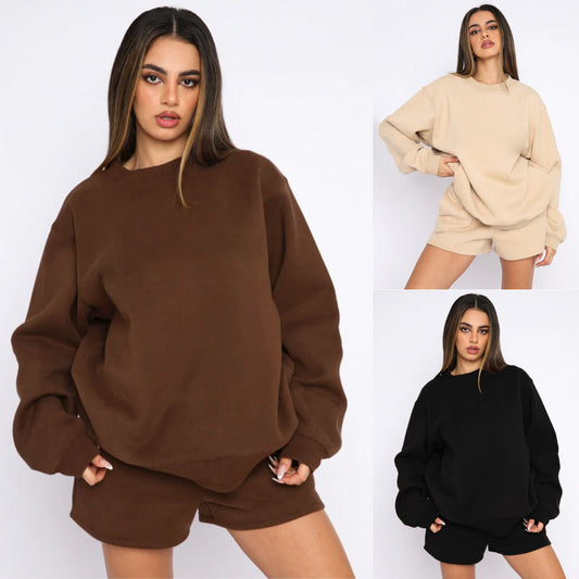Damen Sweater-Shorts-Set Freizeitlook Eveloria - Eveloria