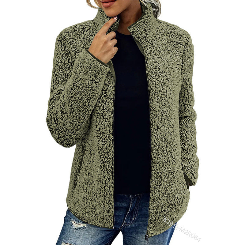 Damen Fleecejacke Weich Hochkragen Eveloria