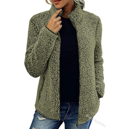 Damen Fleecejacke Weich Hochkragen Eveloria