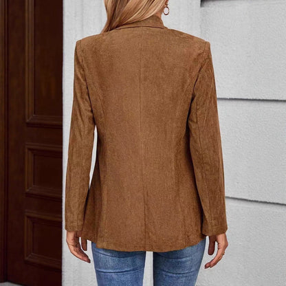 Damen Blazer Samtweich Struktur Oberfläche Eveloria