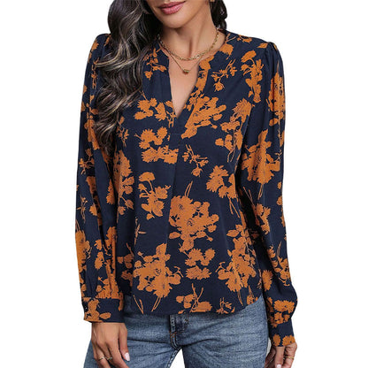 Eveloria Damen Bluse Floralmuster Zeitlos Elegannt