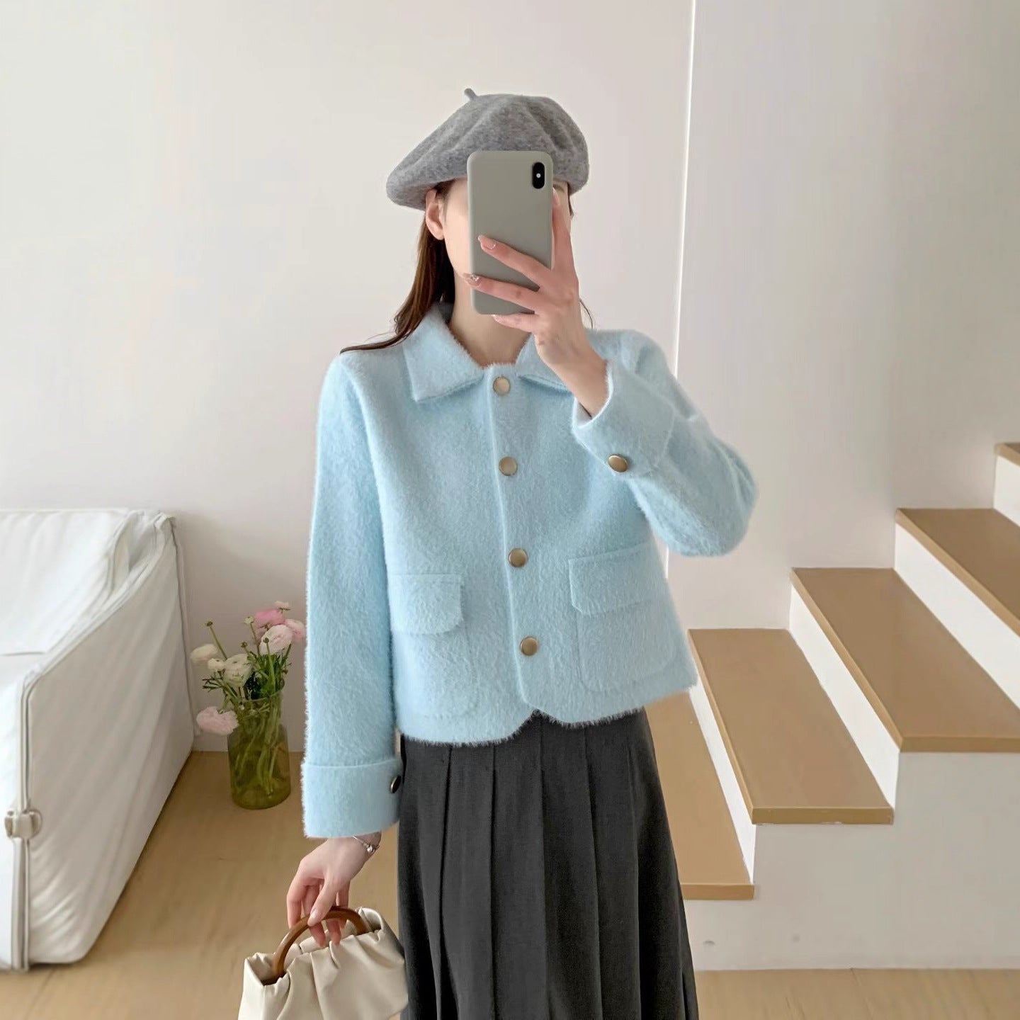 Damen Kurzjacke Eveloria Kuschelig Elegante