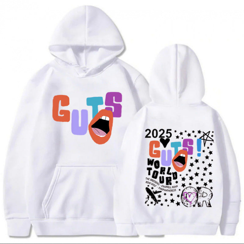 Damen Kapuzenpullover mit Grafikdruck und Tour-Print Eveloria