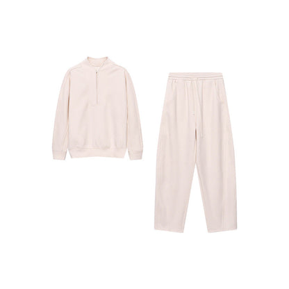 Damen Freizeitanzug Kapuzenpullover Weite Hose Grau Eveloria