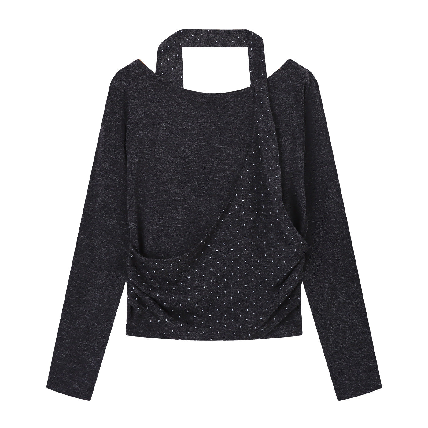 Damen Oberteil Langarm Cut-Out Detail
