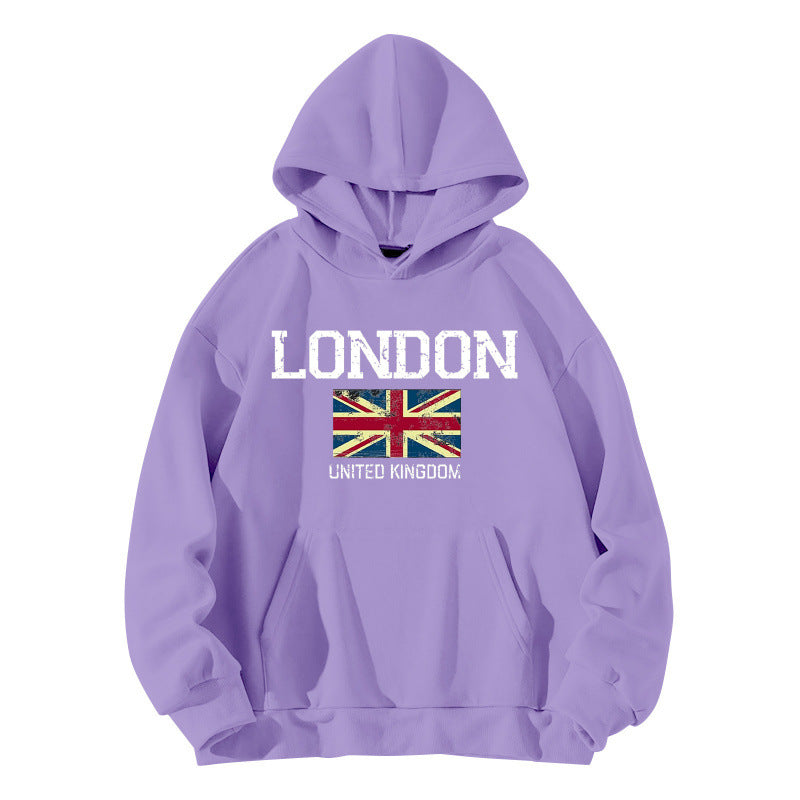 Damen Kapuzenpullover Urban Style Kängurutasche Gemütlich Grau