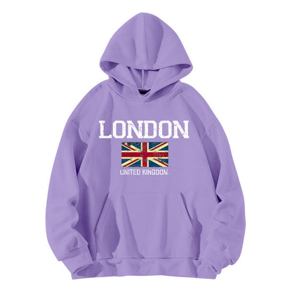Damen Kapuzenpullover Urban Style Kängurutasche Gemütlich Grau
