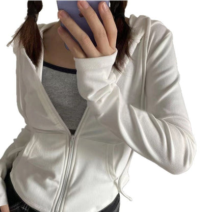 Damen Sportjacke Kapuzenjacke Reißverschluss Gemütlich