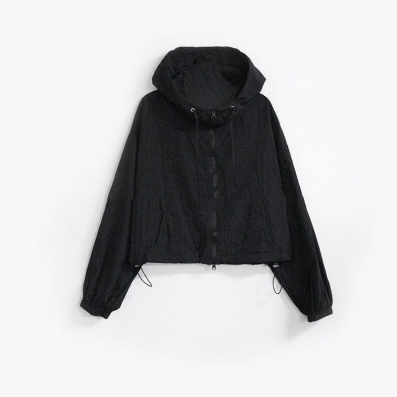 Damen Sportjacke Cropped mit Kordelzug Eveloria