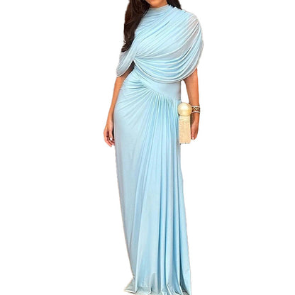 Damen Wickelmaxikleid mit Drapierung Elegantes Design Eveloria