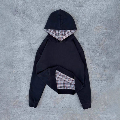Damen Kapuzenpullover Karomuster Bequem Eveloria