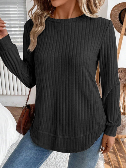 Damen Strickpullover Lässig Vertikale Streifen