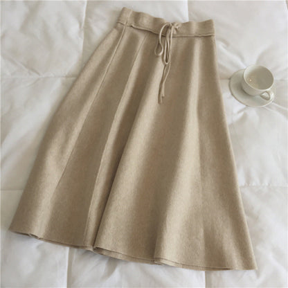 Damen Maxirock Weiches Material Kordelzug Eveloria